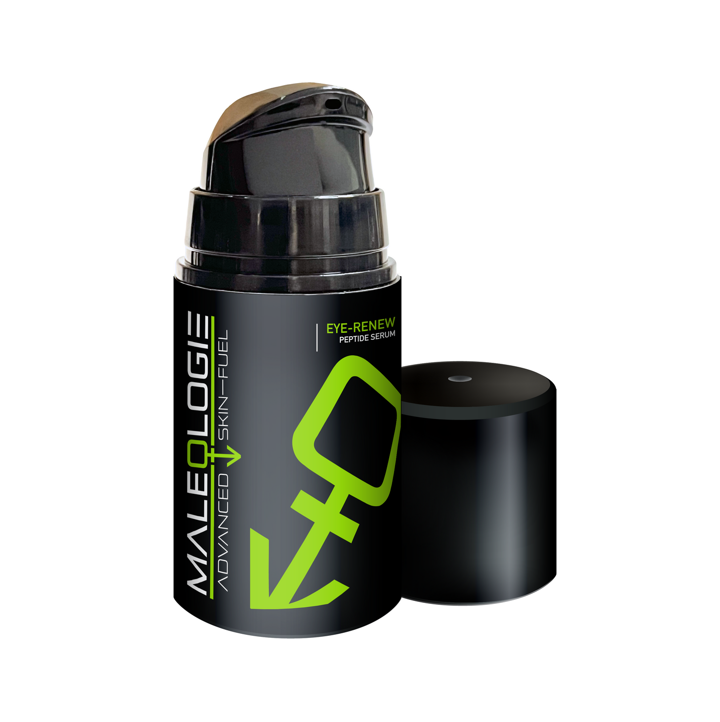 Maleologie Eye-Renew Peptide Serum firming and rejuvenating eye treatment bottle.