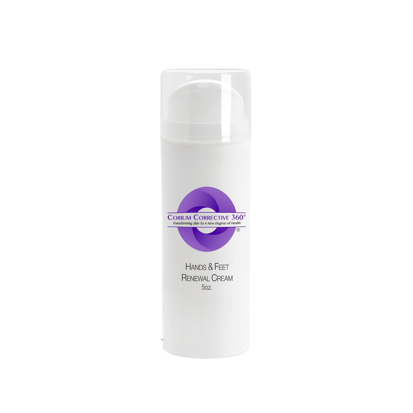 Corium Corrective 360° Hands & Feet Renewal Cream intensive repair treatment in pump bottle.