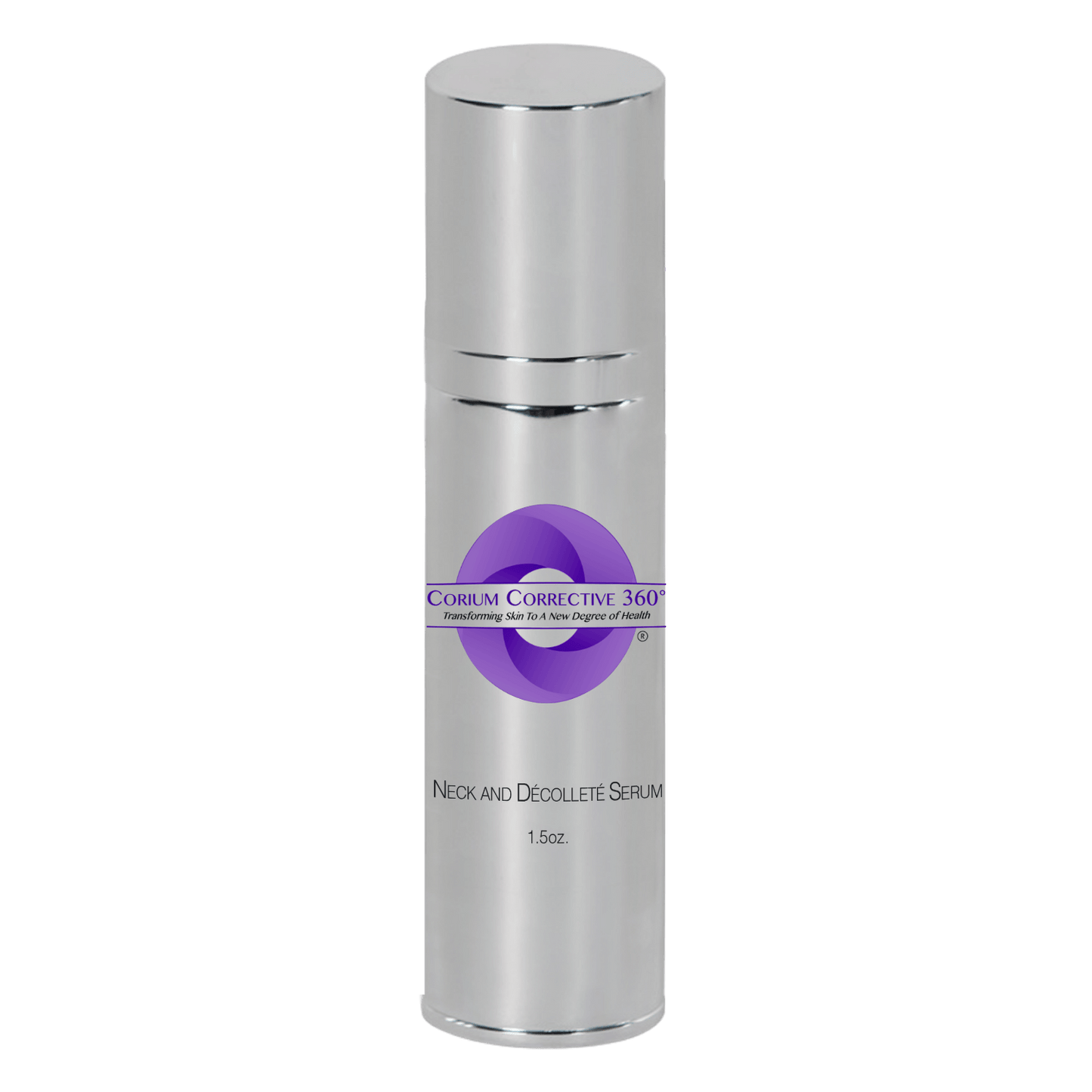Corium Corrective 360° Neck & Décolleté Serum firming and brightening treatment serum bottle.