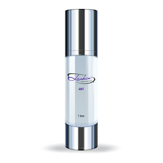 Laskin Skin Systems 4N1 multi-action corrective treatment product bottle.