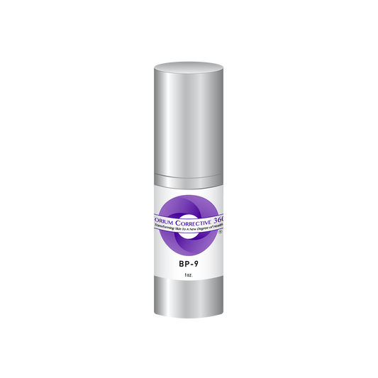 Corium Corrective 360° BP-9 benzoyl peroxide acne treatment bottle.