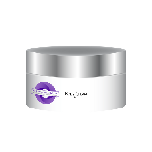 Corium Corrective 360° Body Cream rich restorative body treatment cream jar.