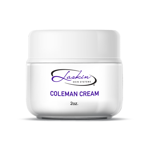 Laskin Skin Systems Coleman Cream specialized corrective treatment cream jar.