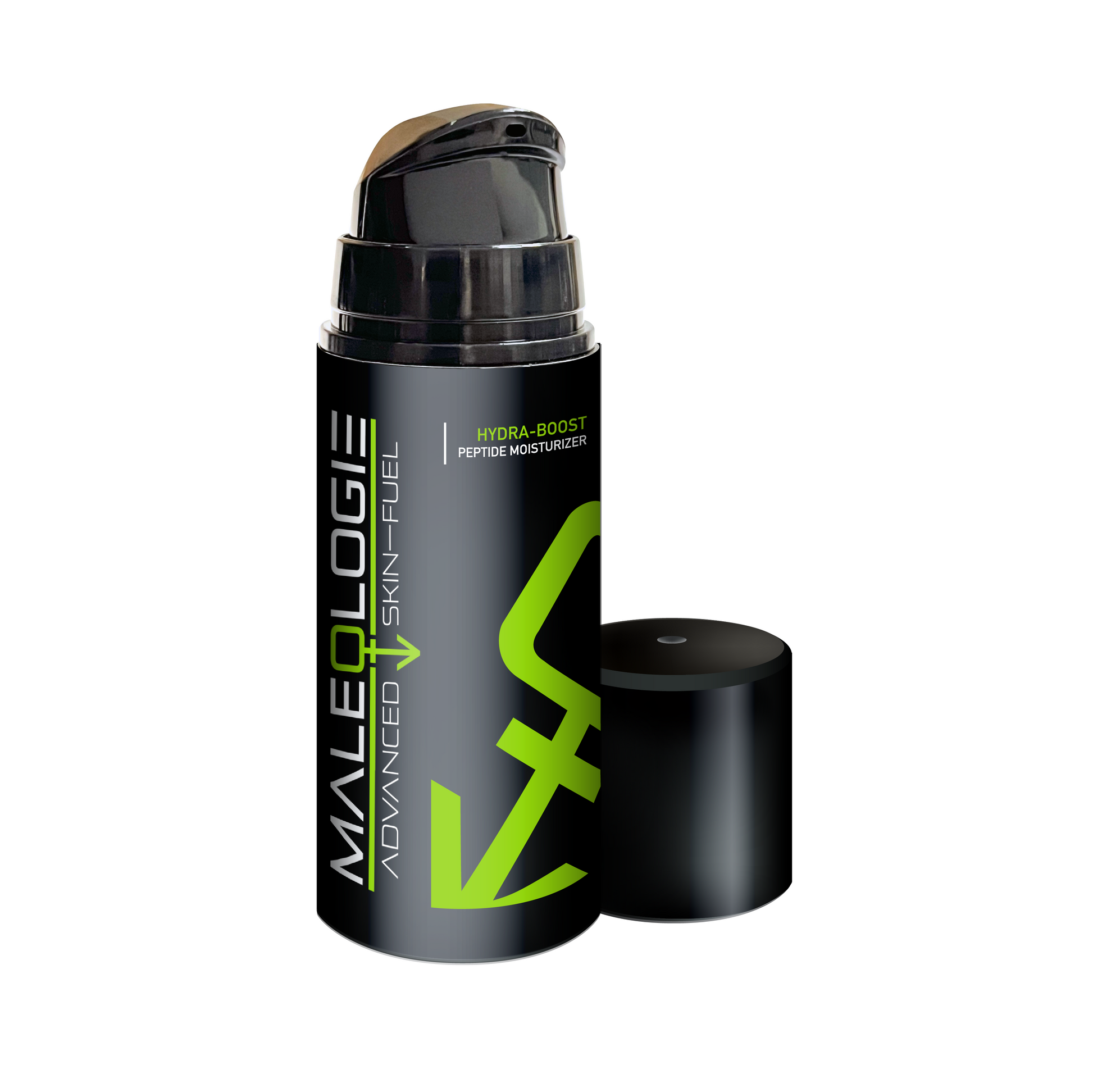 Maleologie Hydra-Boost + Peptide Moisturizer hydrating and firming clinical moisturizer jar.