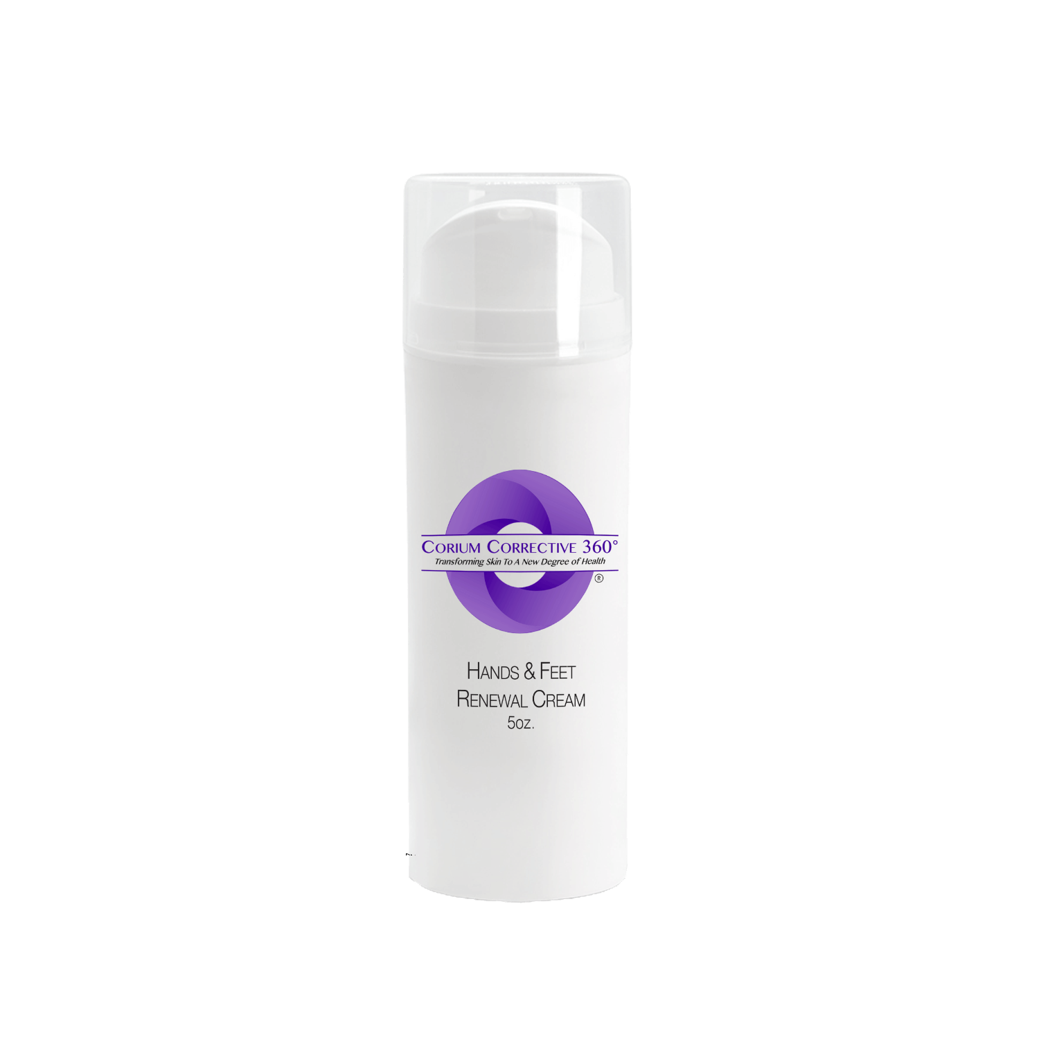 Corium Corrective 360° Hands & Feet Renewal Cream intensive repair treatment in pump bottle.