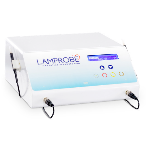 Lamprobe device used for removing skin irregularities such as milia, skin tags and clogged pores.