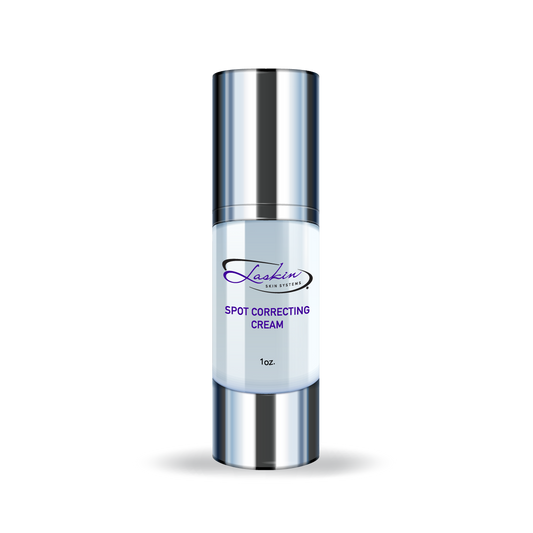 Laskin Skin Systems Spot Correcting Cream targeted blemish and discoloration treatment bottle.